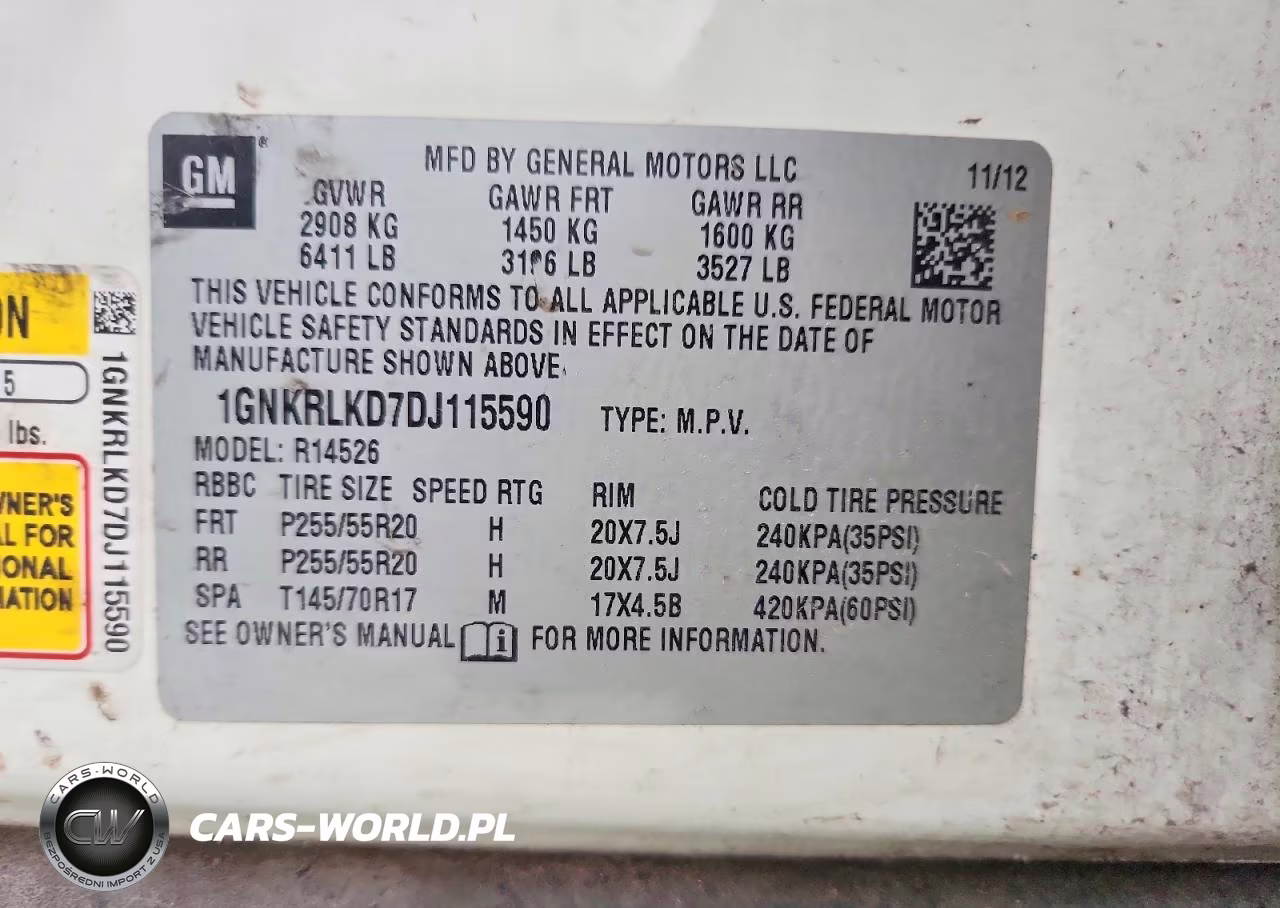 2013 Chevrolet Traverse Ltz VIN:1GNKRLKD7DJ115590 - 13