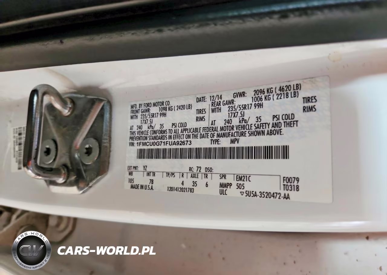 2015 Ford Escape Se VIN:1FMCU0G71FUA92673 - 13