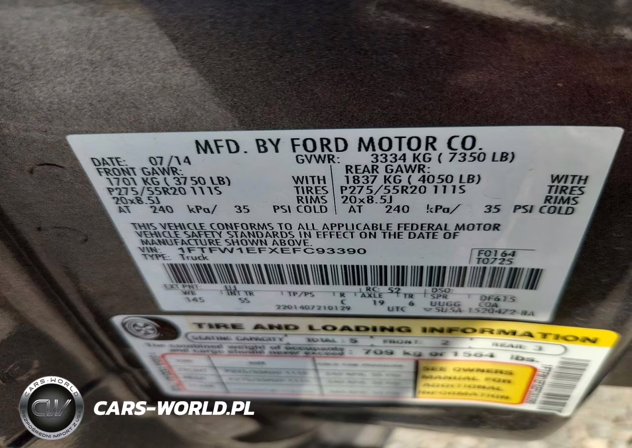 2014 Ford F150 Supercrew VIN:1FTFW1EFXEFC93390 - 13