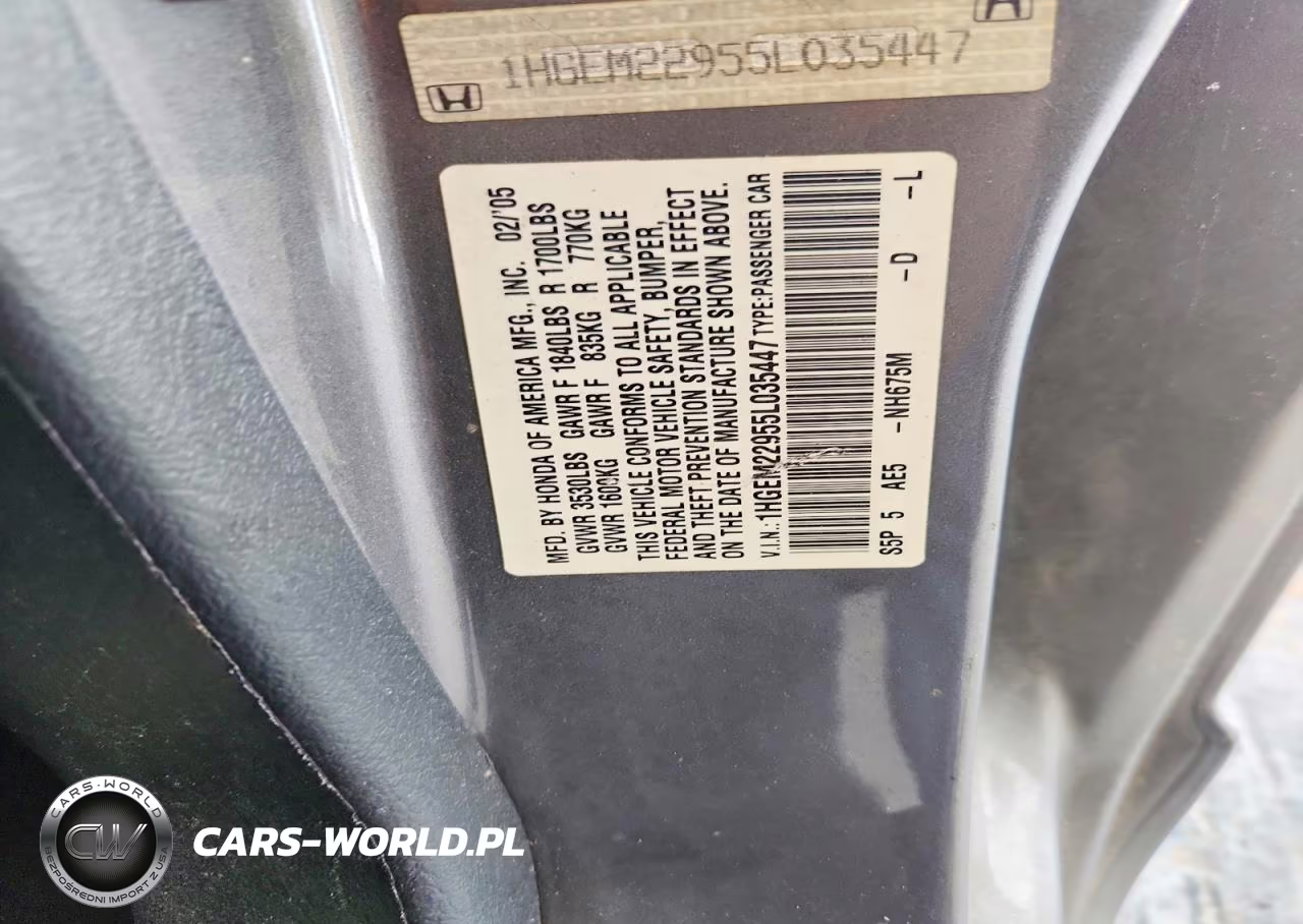 2005 Honda Civic Ex VIN:1HGEM22955L035447 - 12