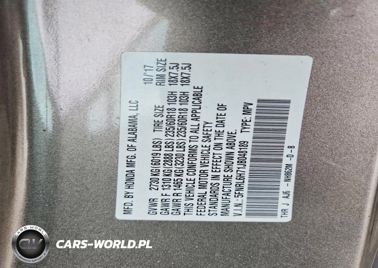 2018 Honda Odyssey Exl VIN:5FNRL6H71JB048189 - 13