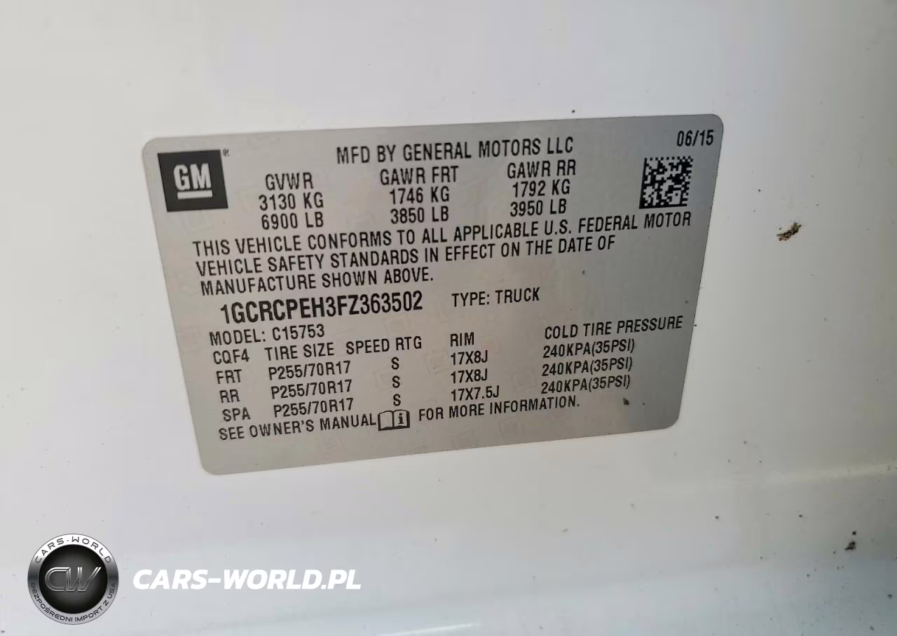 2015 Chevrolet Silverado C1500 VIN:1GCRCPEH3FZ363502 - 12
