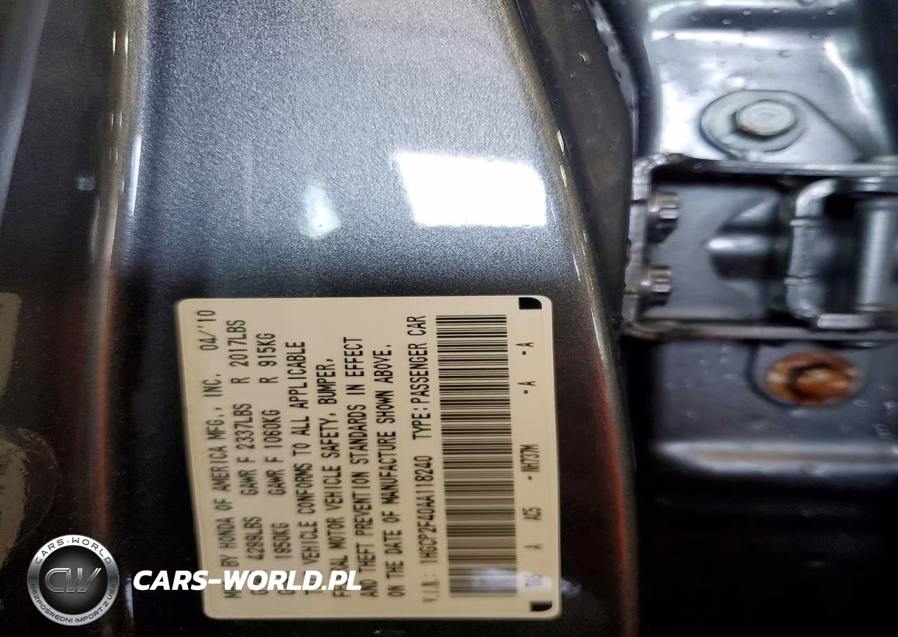 2010 Honda Accord Lxp VIN:1HGCP2F40AA118240 - 13