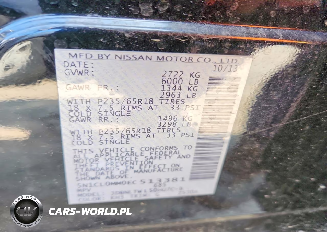 2014 Infi Qx60 Hybrid VIN:5N1CL0MM0EC513381 - 13