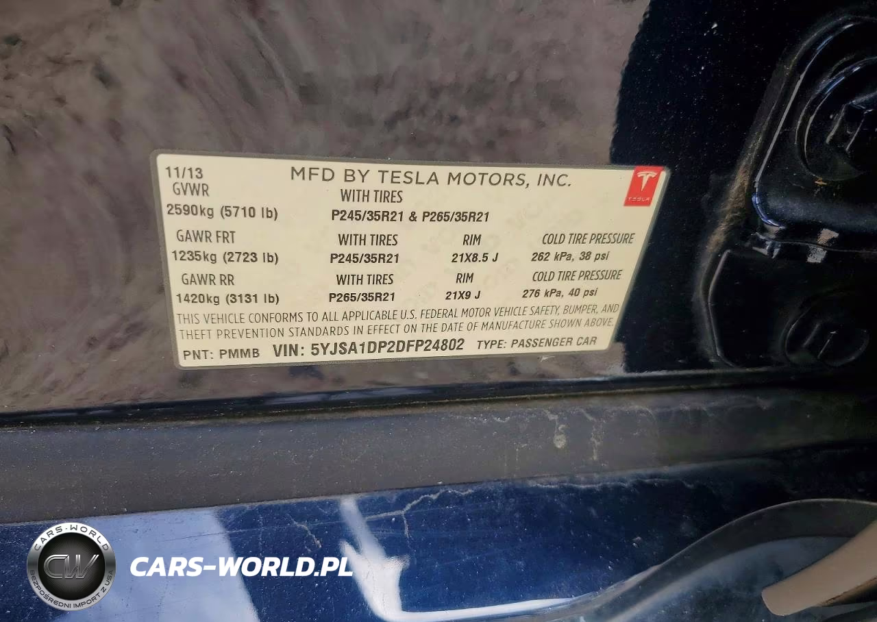 2013 Tesla Model S VIN:5YJSA1DP2DFP24802 - 12