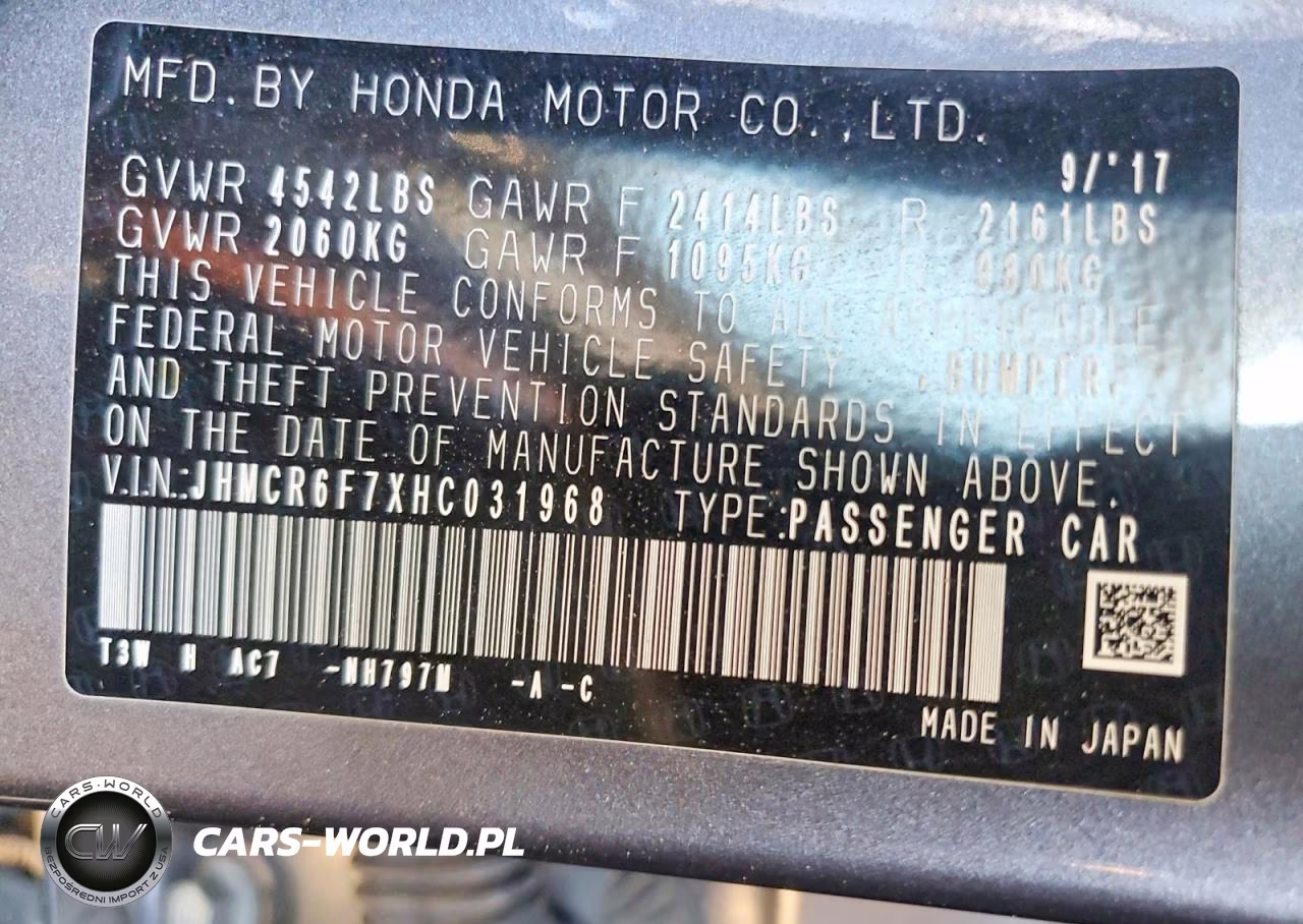 2017 Honda Accord Touring Hybrid VIN:JHMCR6F7XHC031968 - 13
