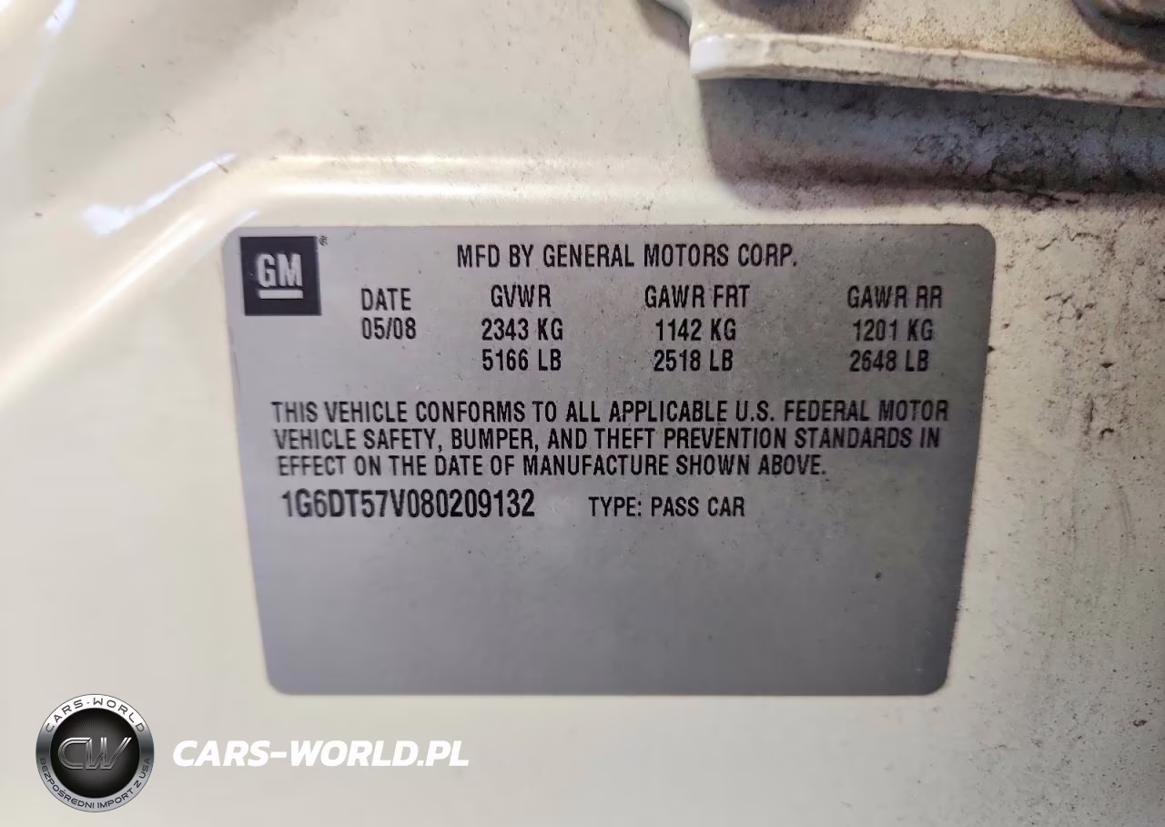 2008 Cadillac Cts Hi Feature V6 VIN:1G6DT57V080209132 - 12