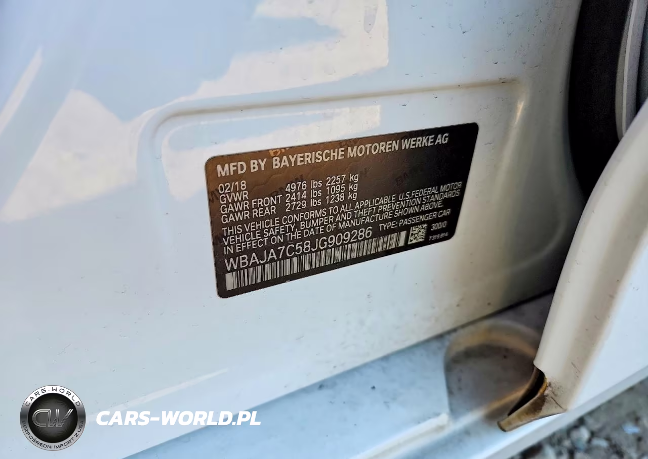 2018 BMW 530 Xi VIN:WBAJA7C58JG909286 - 12