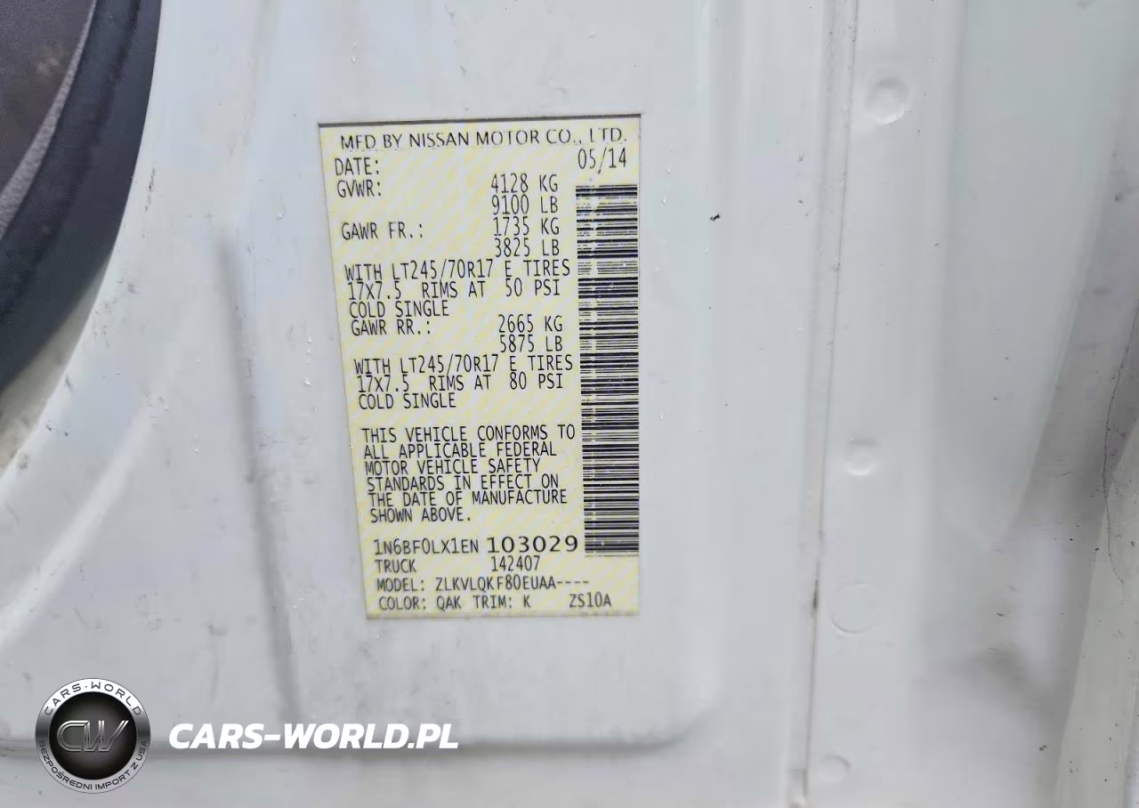 2014 Nissan Nv 2500 VIN:1N6BF0LX1EN103029 - 12