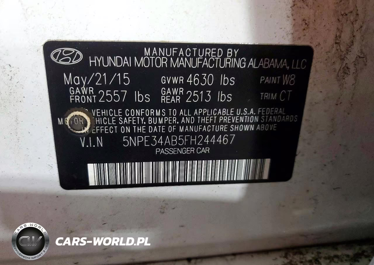 2015 Hyundai Sonata Limited 2.0T VIN:5NPE34AB5FH244467 - 12