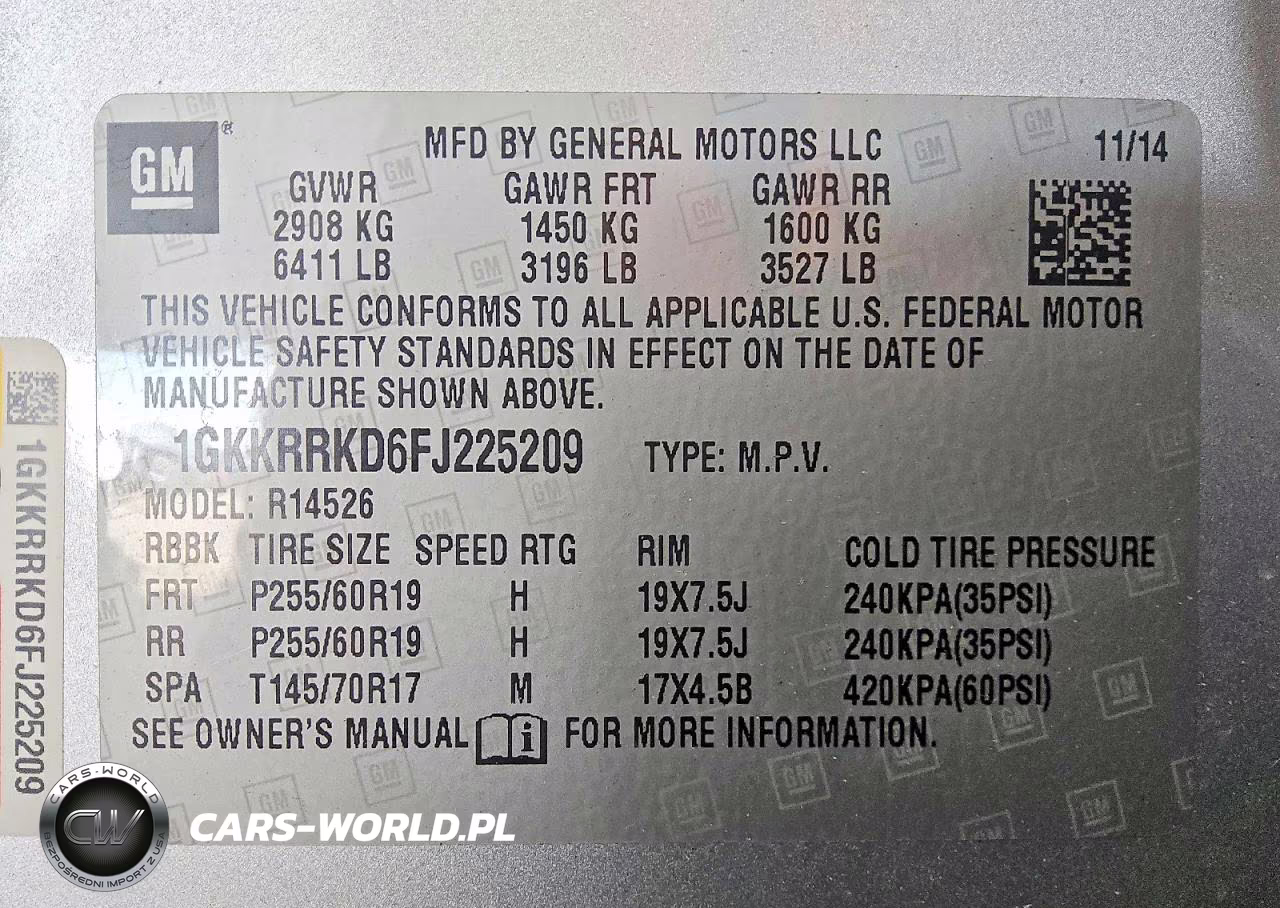2015 GMC Acadia Slt-1 VIN:1GKKRRKD6FJ225209 - 13