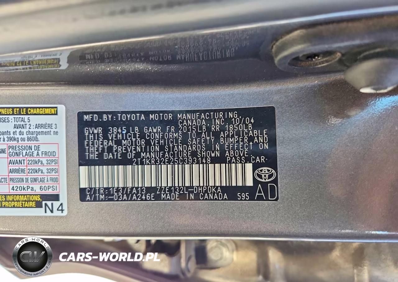 2005 Toyota Matrix Base VIN:2T1KR32E25C393148 - 12