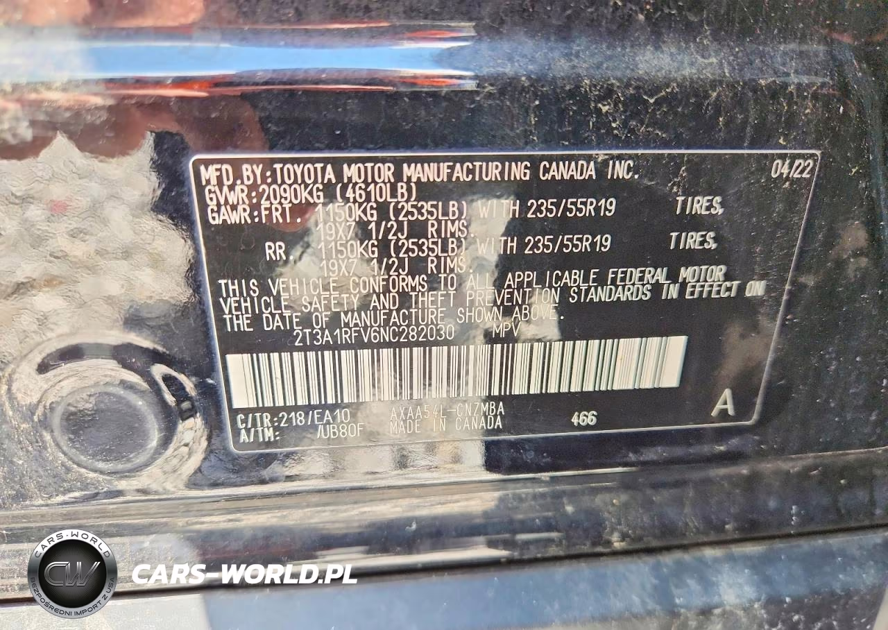 2022 Toyota Rav4 Xle Premium VIN:2T3A1RFV6NC282030 - 14