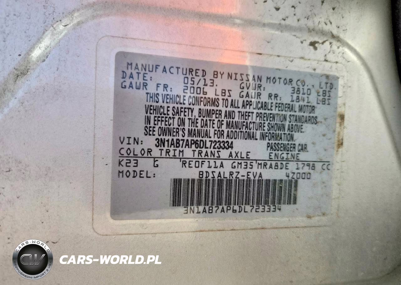 2013 Nissan Sentra S VIN:3N1AB7AP6DL723334 - 12