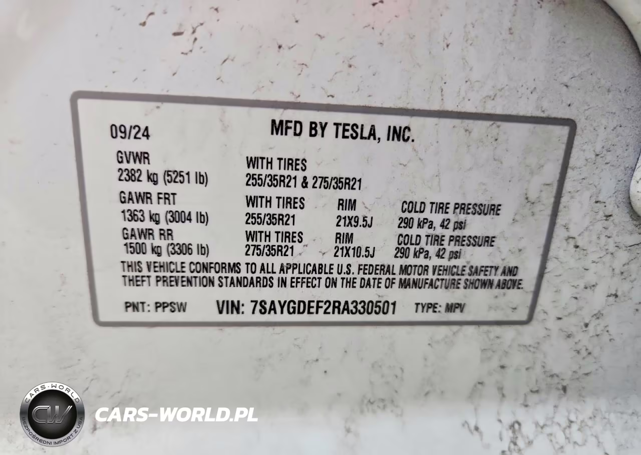 2024 Tesla Model Y VIN:7SAYGDEF2RA330501 - 12