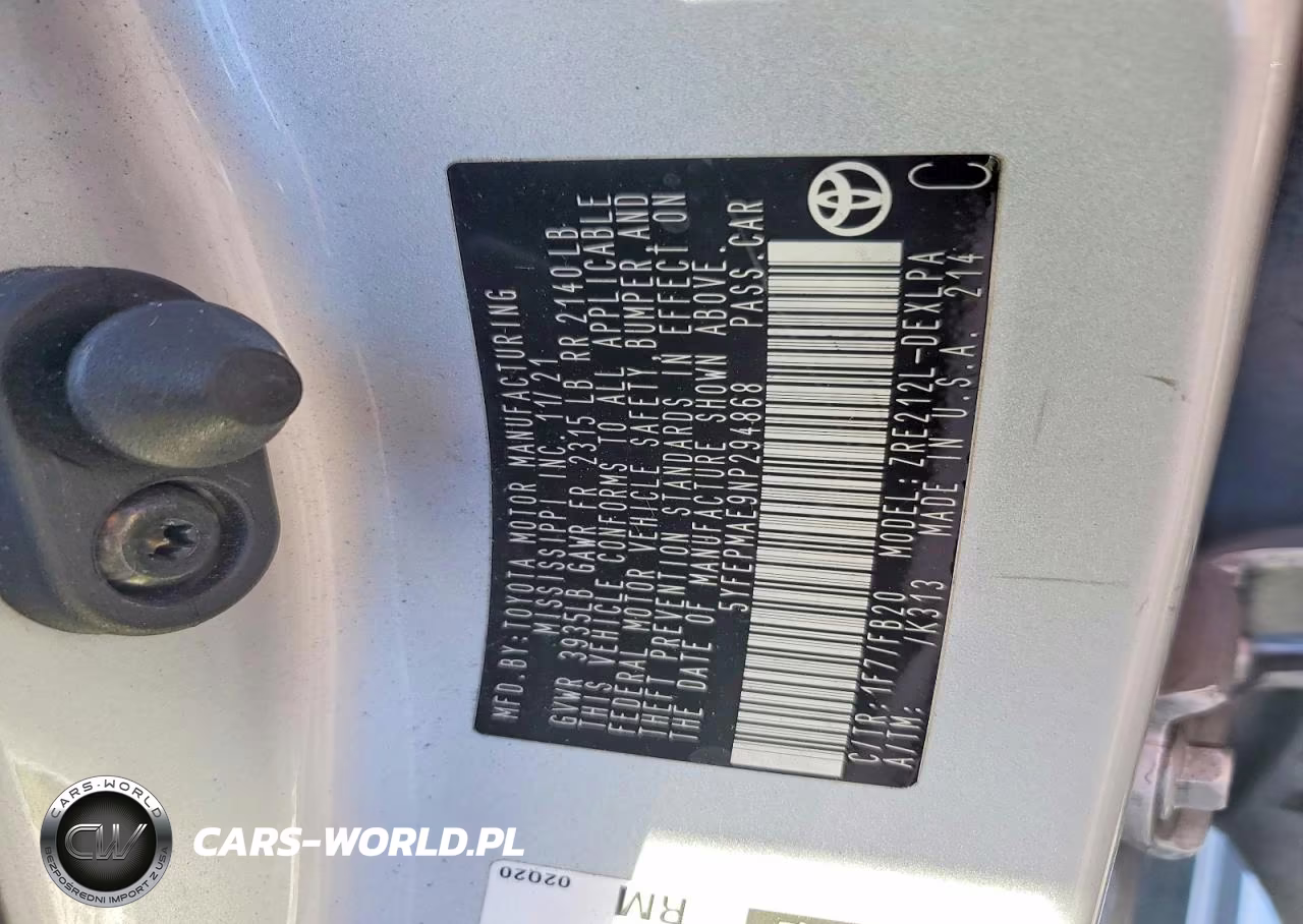 2022 Toyota Corolla Le VIN:5YFEPMAE9NP294868 - 12