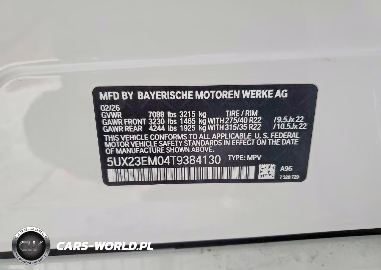 2026 BMW X7 xDrive40I VIN:5UX23EM04T9384130 - 13