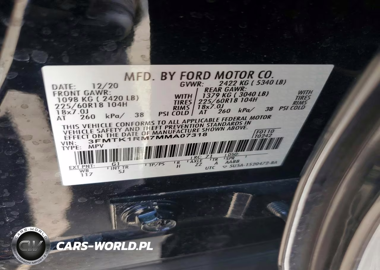 2021 Ford Mustang Mach-E Select VIN:3FMTK1RM7MMA07318 - 12