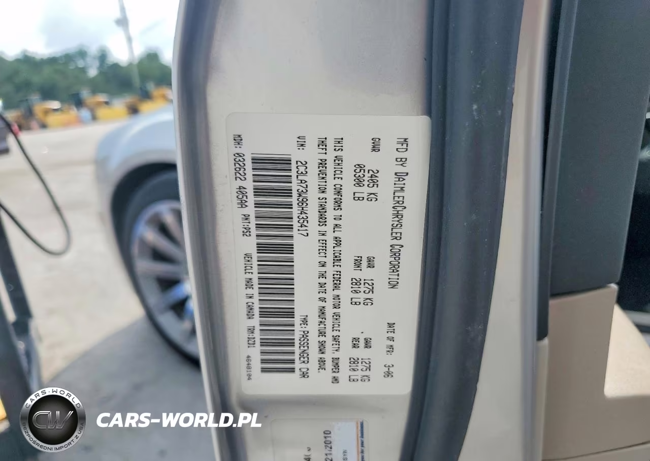 2006 Chrysler 300C Srt-8 VIN:2C3LA73W96H435417 - 12