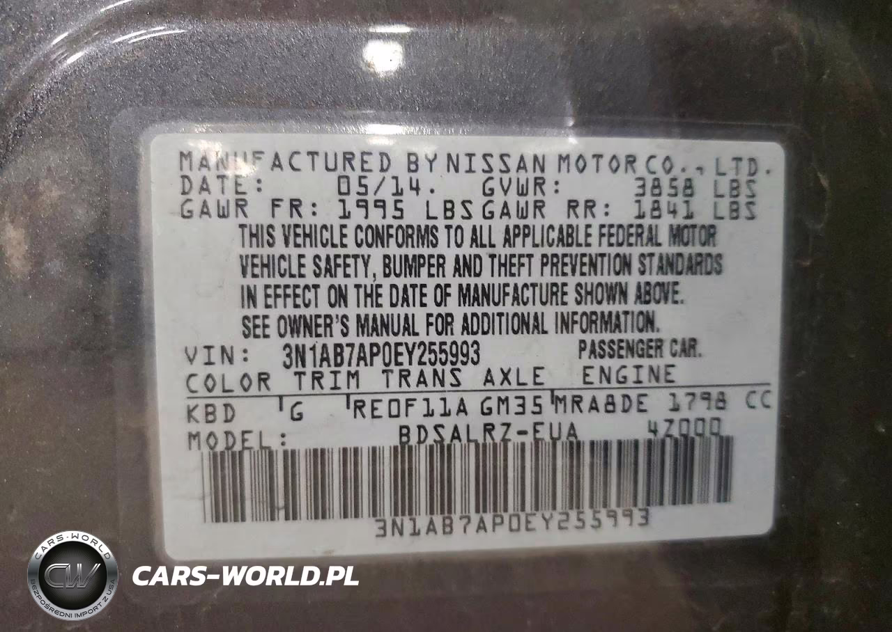 2014 Nissan Sentra Sr VIN:3N1AB7AP0EY255993 - 12