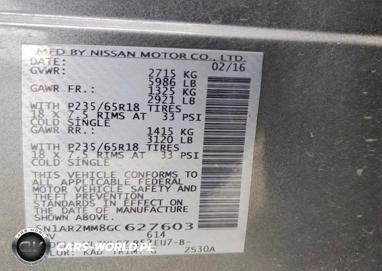 2016 Nissan Pathfinder Sv VIN:5N1AR2MM8GC627603 - 13