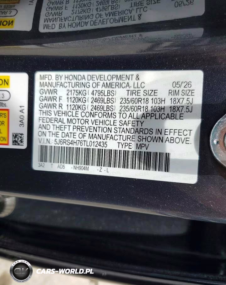2026 Honda Cr-V Exl VIN:5J6RS4H76TL012435 - 13