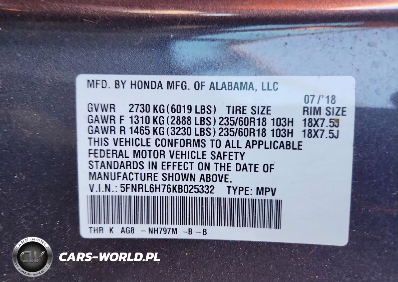 2019 Honda Odyssey Exl VIN:5FNRL6H76KB025332 - 13