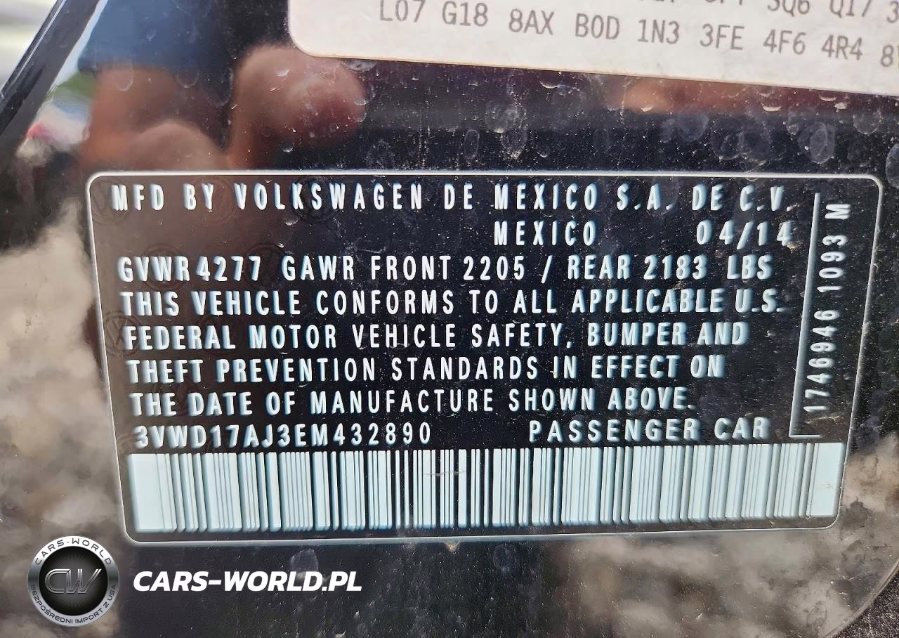 2014 Volkswagen Jetta Se VIN:3VWD17AJ3EM432890 - 12