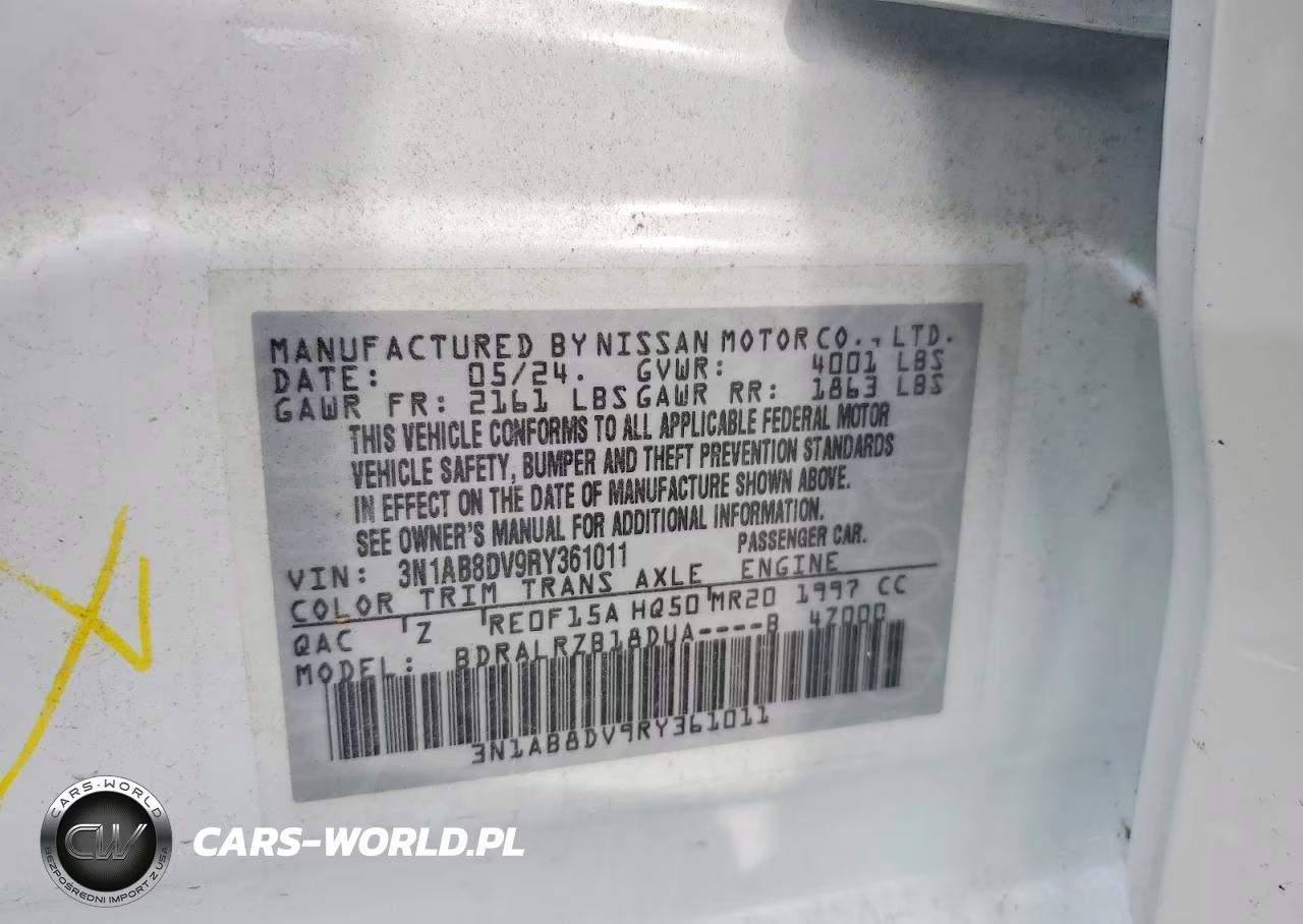 2024 Nissan Sentra Sr VIN:3N1AB8DV9RY361011 - 12