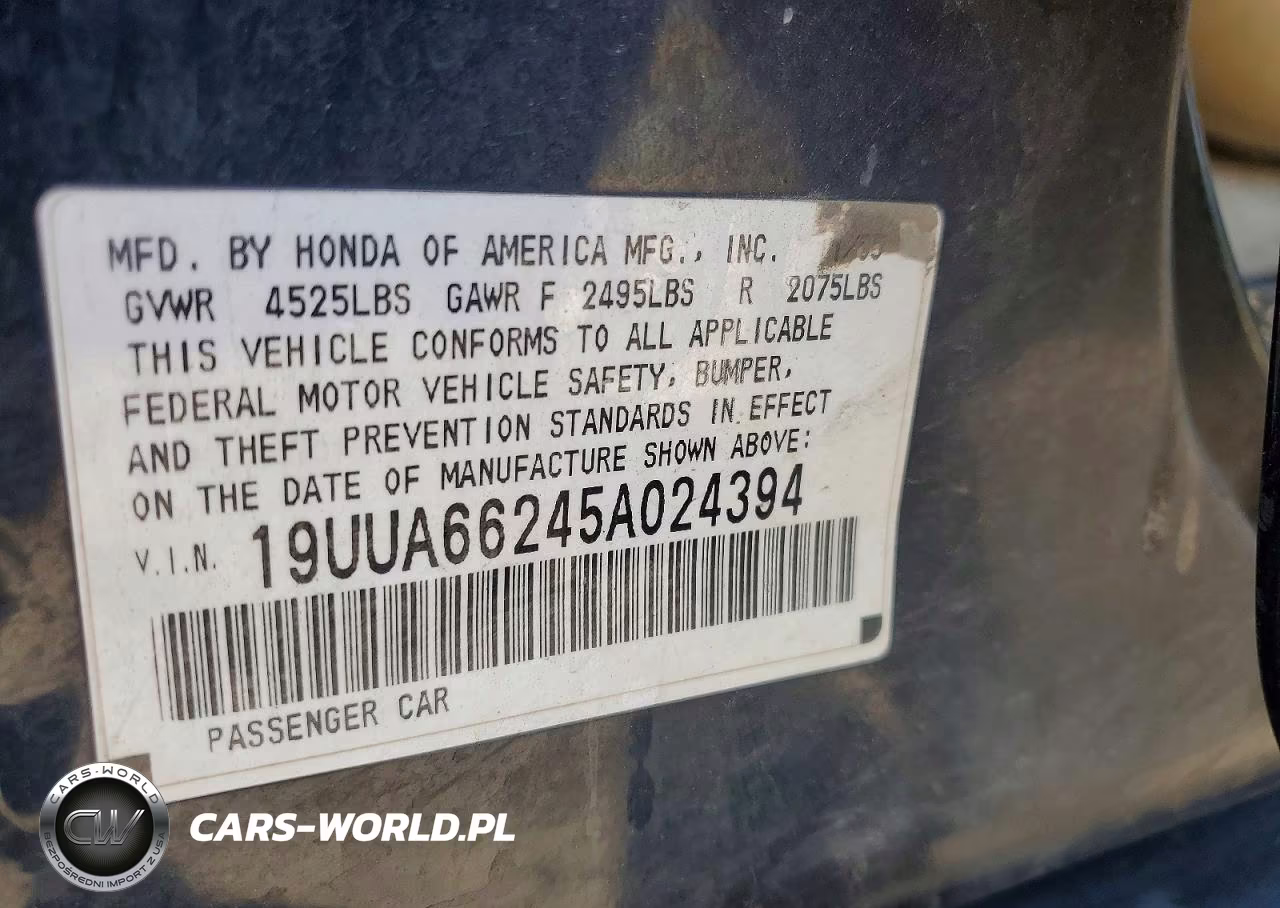 2005 Acura Tl VIN:19UUA66245A024394 - 13