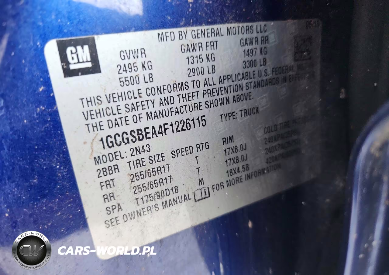 2015 Chevrolet Colorado Lt VIN:1GCGSBEA4F1226115 - 12