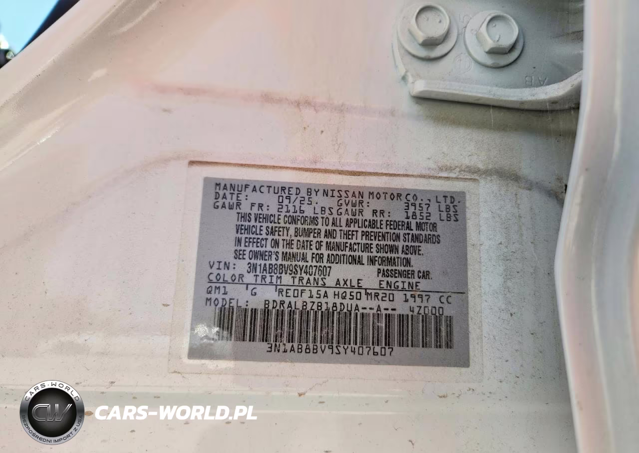2025 Nissan Sentra S VIN:3N1AB8BV9SY407607 - 12