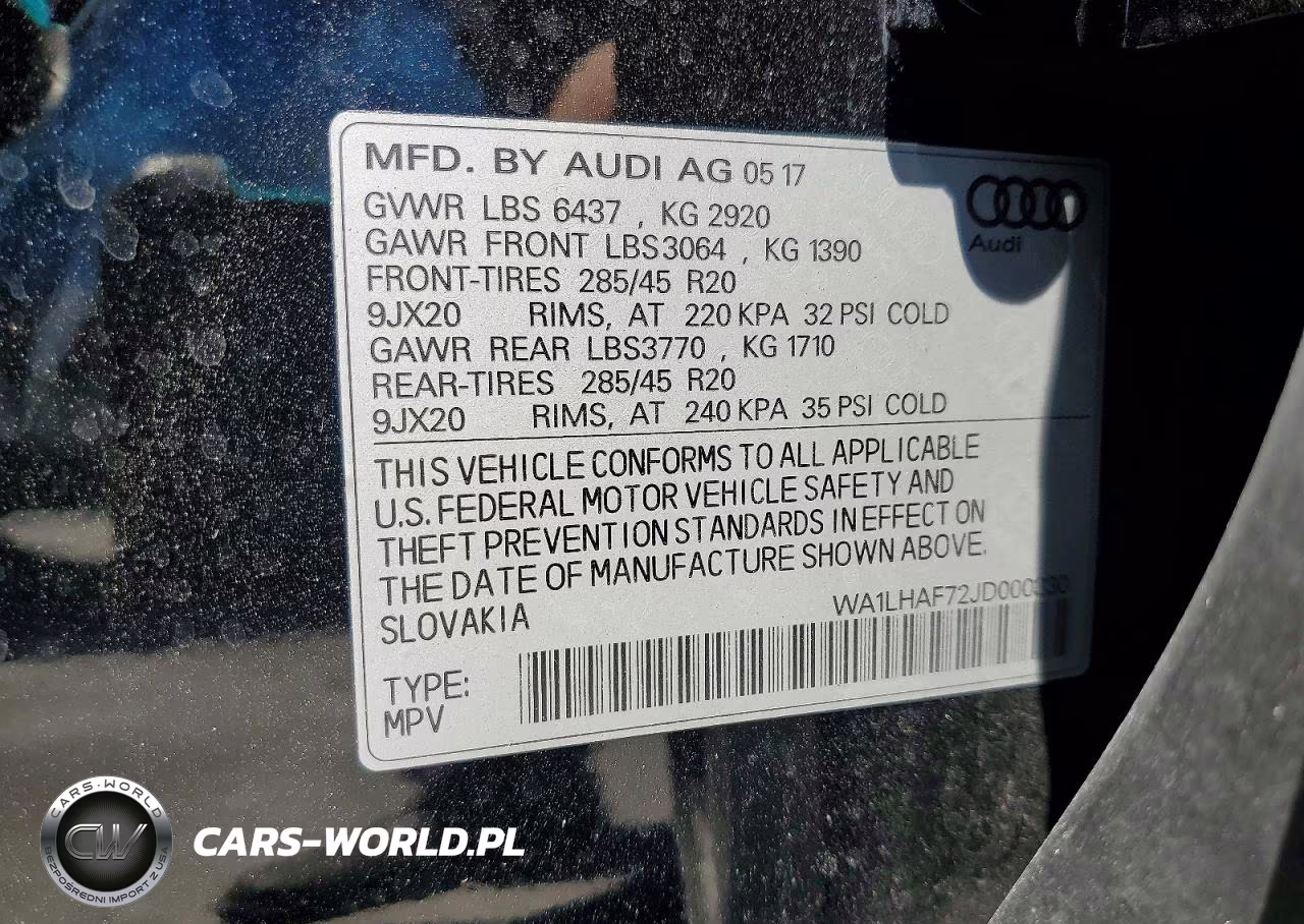 2018 Audi Q7 Premium Plus VIN:WA1LHAF72JD000330 - 13
