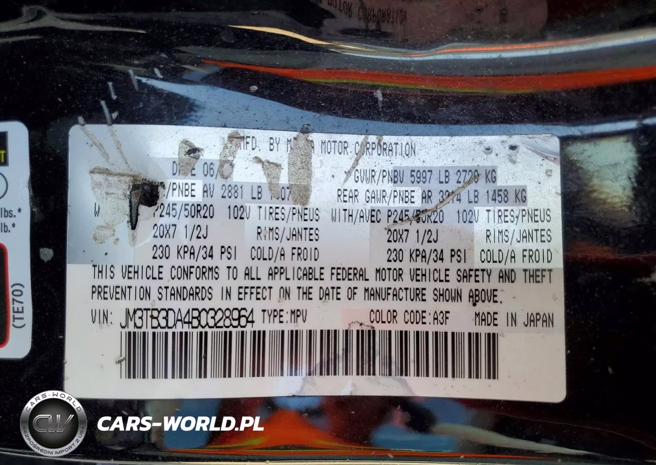 2011 Mazda Cx-9 VIN:JM3TB3DA4B0328964 - 13