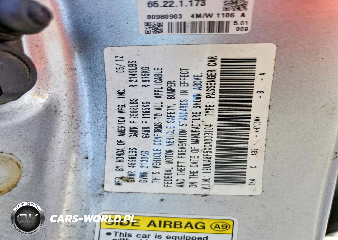 2012 Acura Tl VIN:19UUA8F5XCA033104 - 12