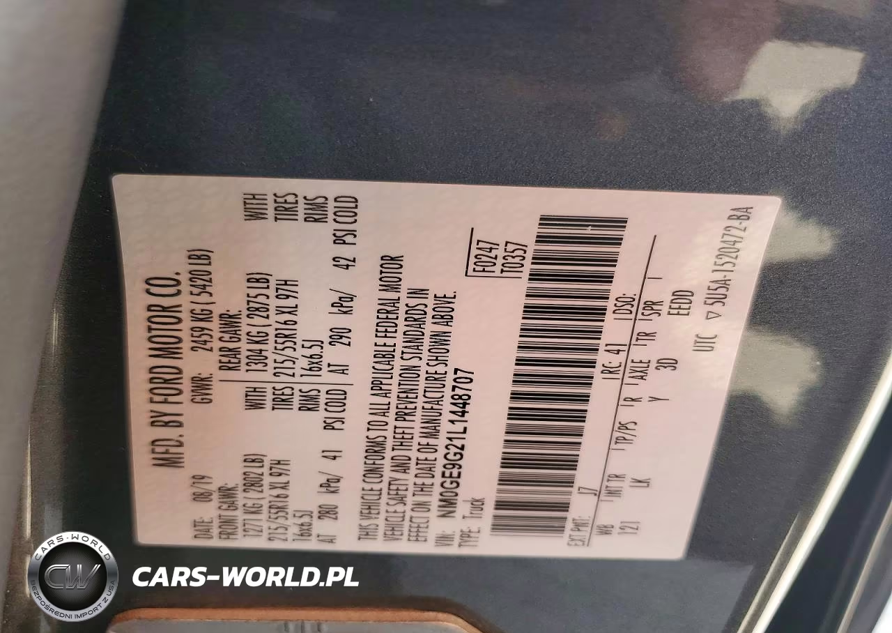 2020 Ford Transit Connect Titanium VIN:NM0GE9G21L1448707 - 13