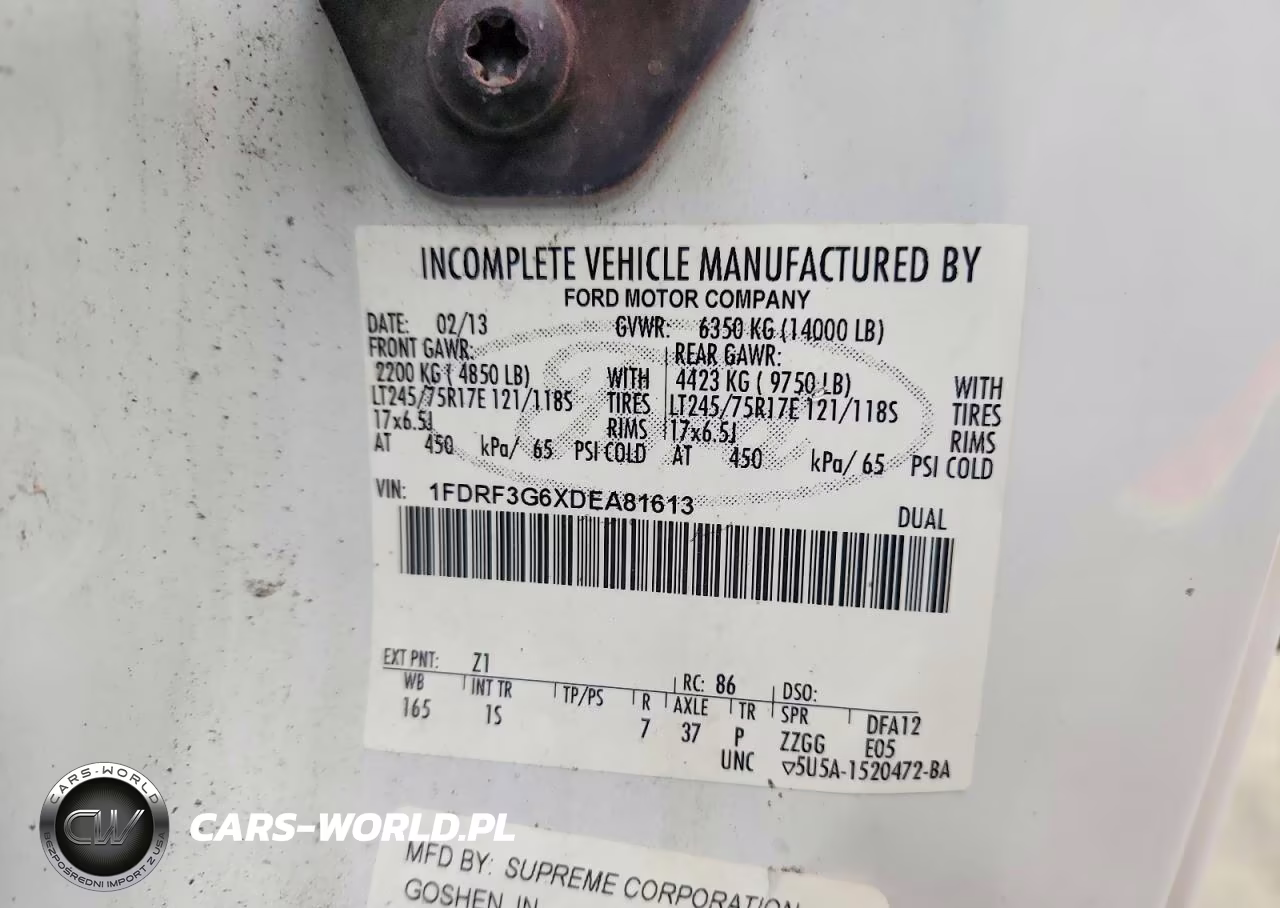 2013 Ford F350 Super Duty VIN:1FDRF3G6XDEA81613 - 12