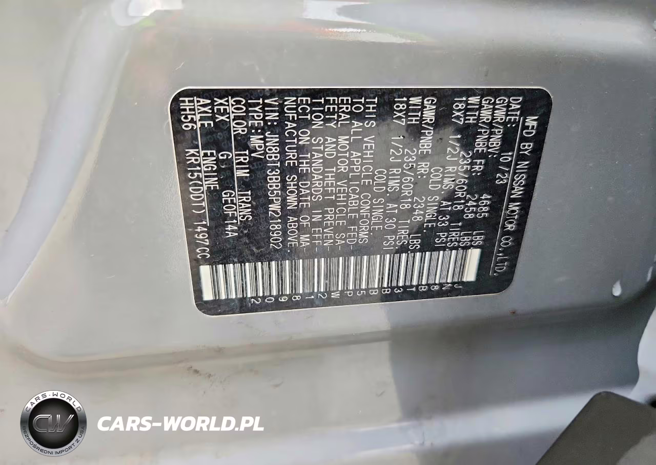 2023 Nissan Rogue Sv VIN:JN8BT3BB5PW218902 - 13