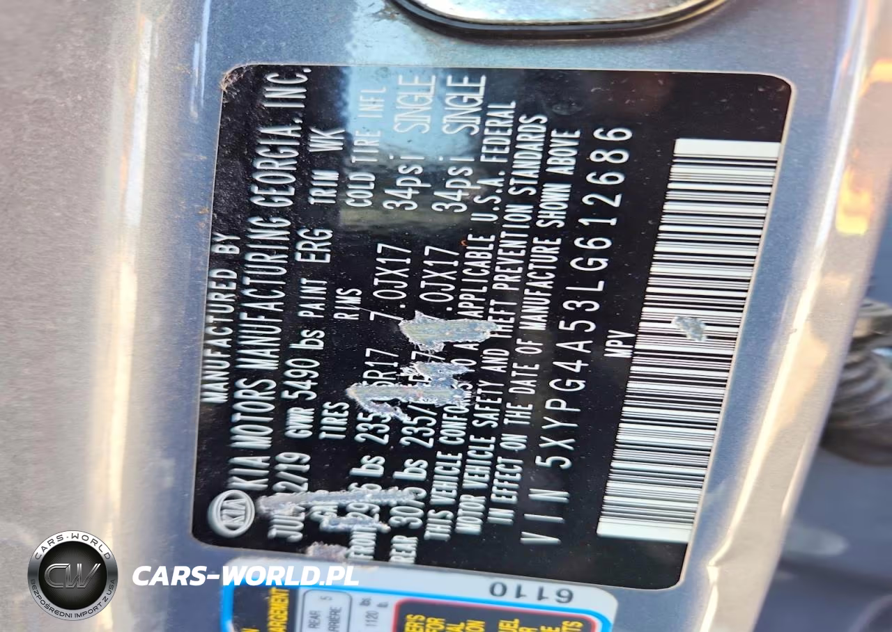 2020 Kia Sorento S VIN:5XYPG4A53LG612686 - 12