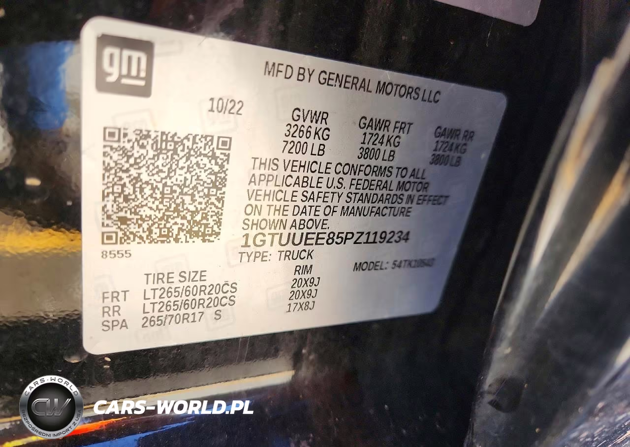 2023 GMC Sierra K1500 At4 VIN:1GTUUEE85PZ119234 - 12