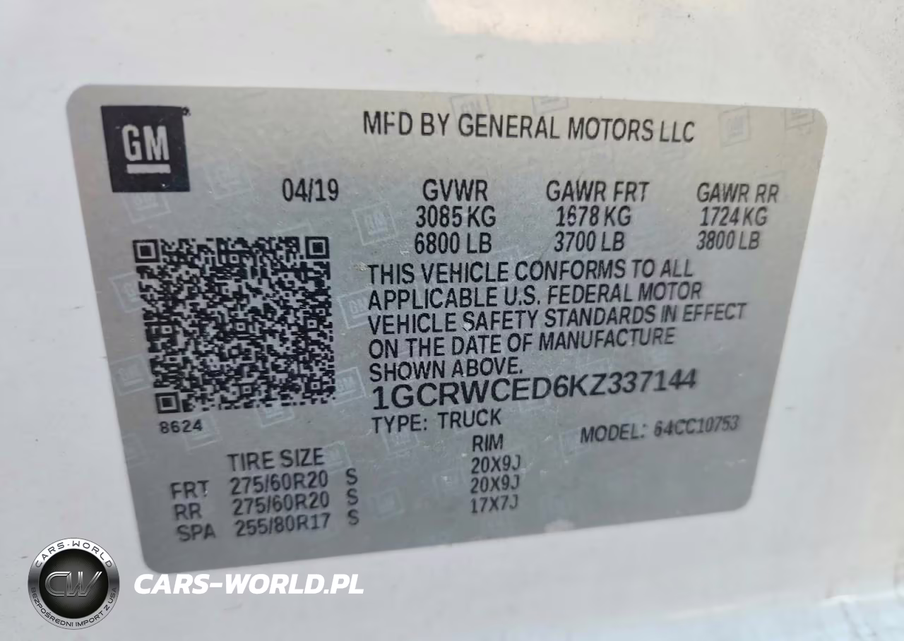2019 Chevrolet Silverado C1500 Lt VIN:1GCRWCED6KZ337144 - 12