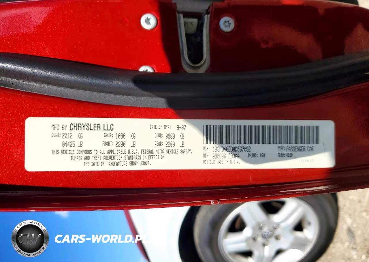 2008 Dodge Caliber Sxt VIN:1B3HB48B38D567092 - 12