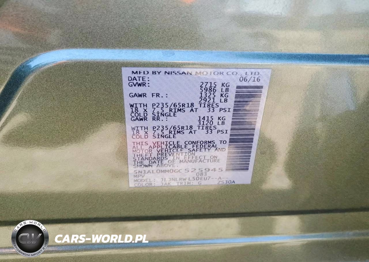 2016 Infiniti Qx60 Base VIN:5N1AL0MM0GC525945 - 13