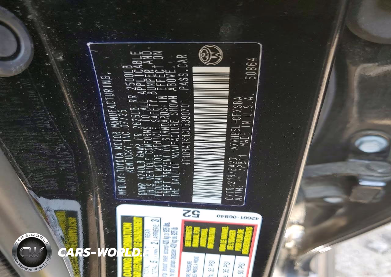 2025 Toyota Camry Se VIN:4T1DBADK1SU539070 - 12