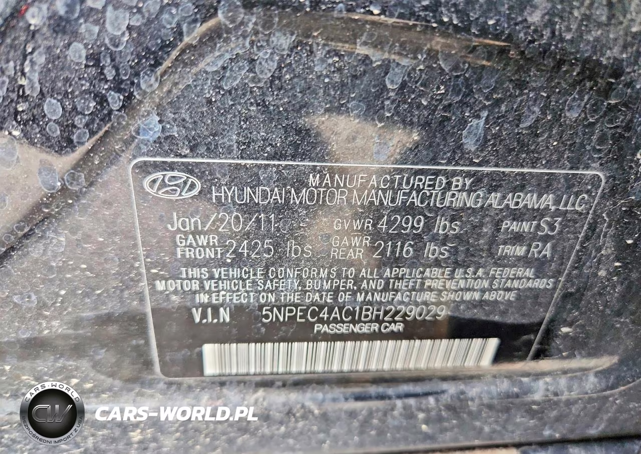 2011 Hyundai Sonata Limited VIN:5NPEC4AC1BH229029 - 12