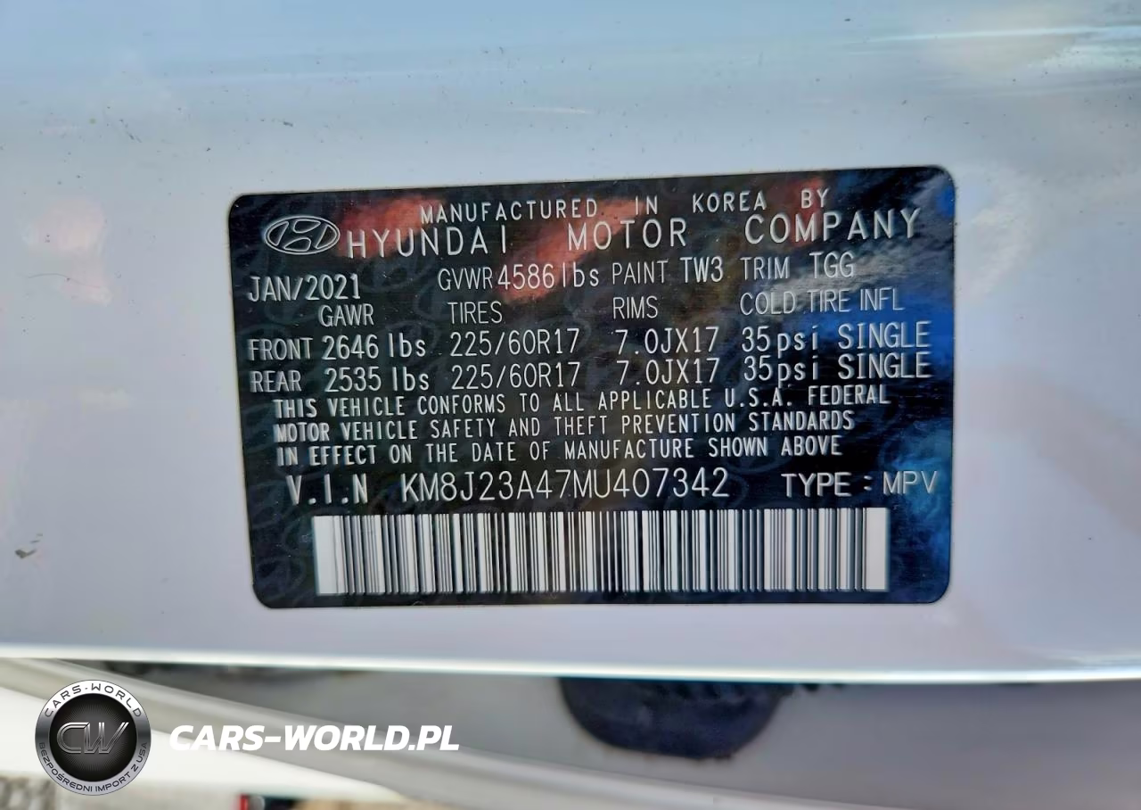 2021 Hyundai Tucson Base VIN:KM8J23A47MU407342 - 13