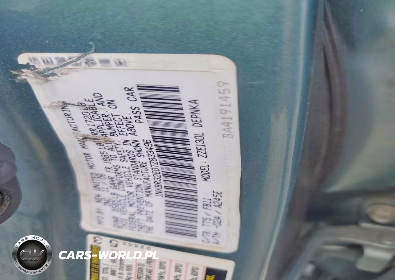 2007 Toyota Corolla Le VIN:1NXBR32E07Z833496 - 12