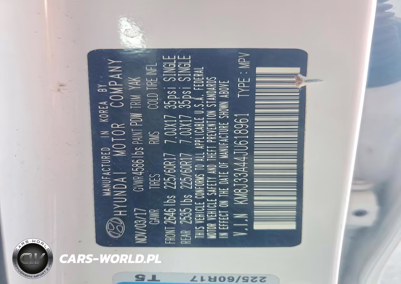 2018 Hyundai Tucson Sel VIN:KM8J33A44JU618961 - 13