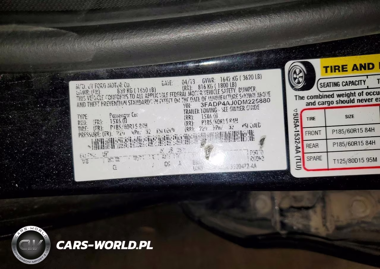 2013 Ford Fiesta S VIN:3FADP4AJ0DM225880 - 12