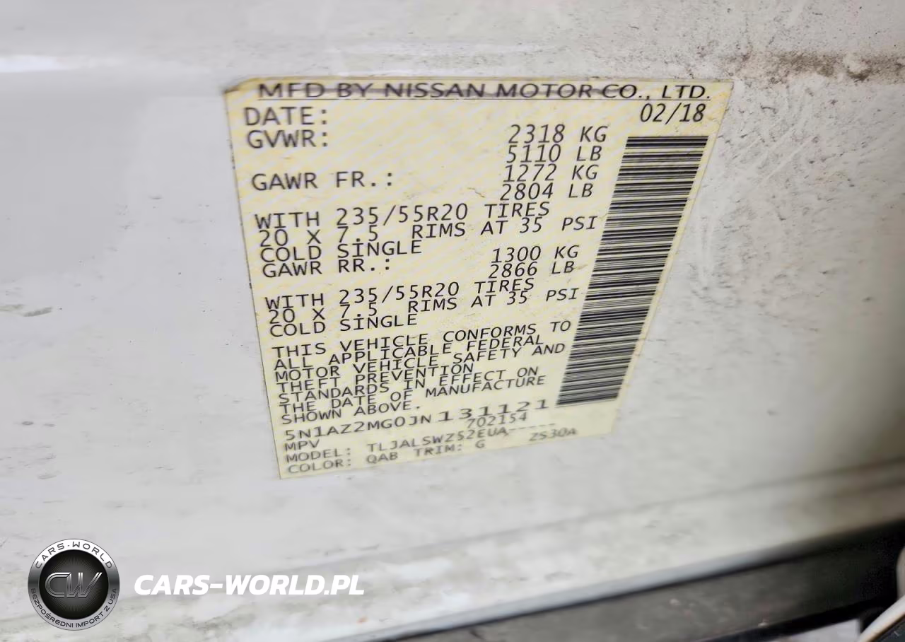 2018 Nissan Murano Platinum VIN:5N1AZ2MG0JN131121 - 13